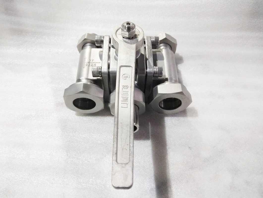 Máy van bóng ba chiều lạnh bằng thép không gỉ với đĩa nổ LNG/LOX/LN2/LAR