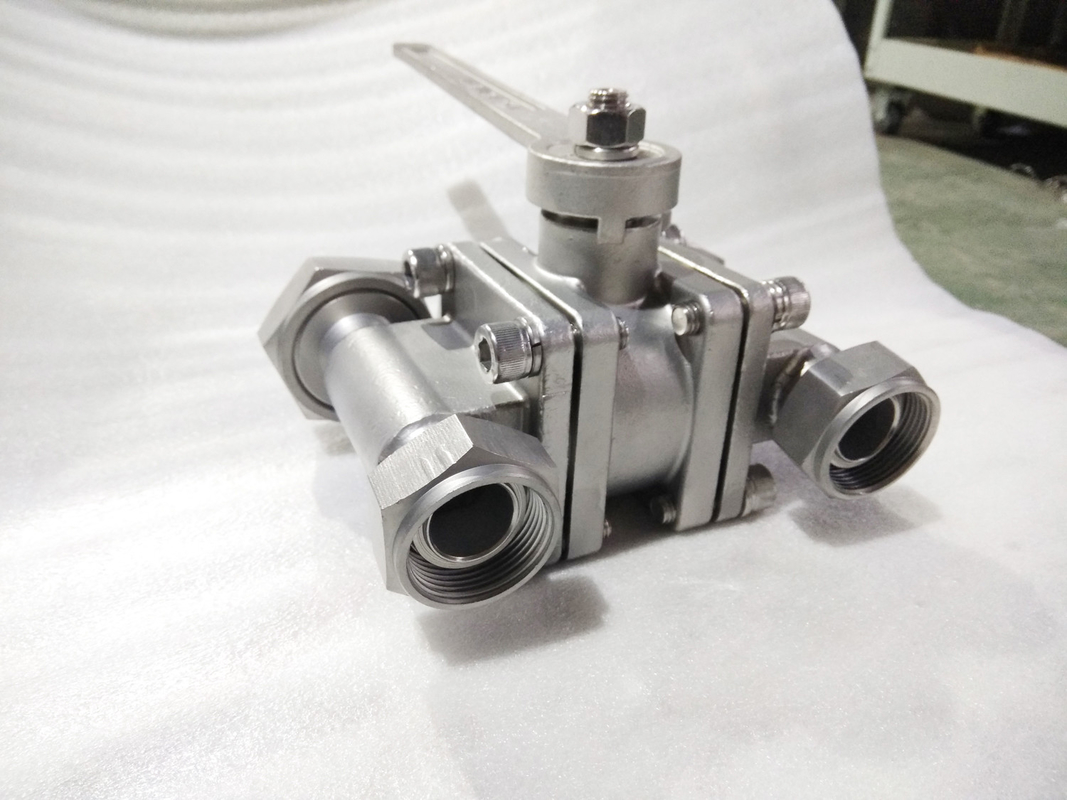 Máy van bóng ba chiều lạnh bằng thép không gỉ với đĩa nổ LNG/LOX/LN2/LAR
