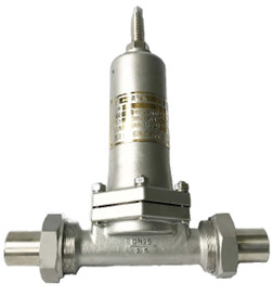 PN25 Máy điều chỉnh áp suất van điều khiển lạnh Dòng chảy lớn -196 ~ + 80 °C Đối với LNG LOX LIN