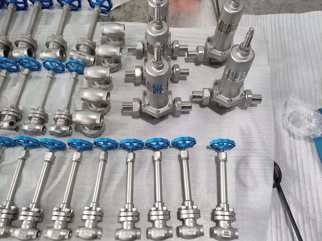 DN32 Cryogenic Globe Valve Stainless Steel 304/316 cho LOX PIPE TANK với nhiệt độ từ -196 °C đến +80 °C