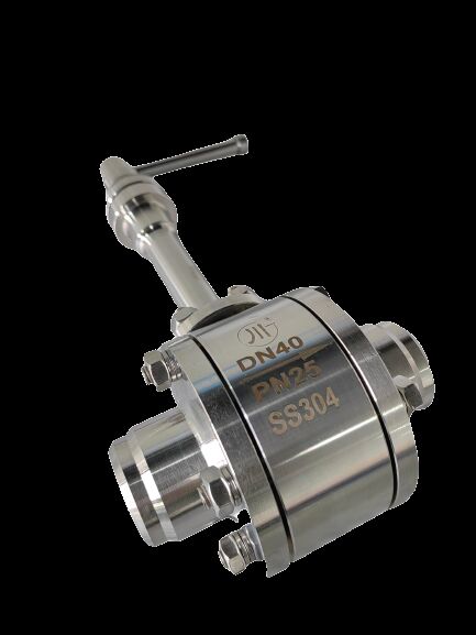 Van bi lạnh kết nối mặt bích và vận hành bằng tay quay, thích hợp cho LNG, LN2, LAr